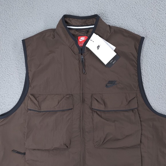 Nike Vest Mens Medium Brown Repel UV UPF 40+ Loose Fit FZ0748-237 Outdoor New - Picture 4 of 16